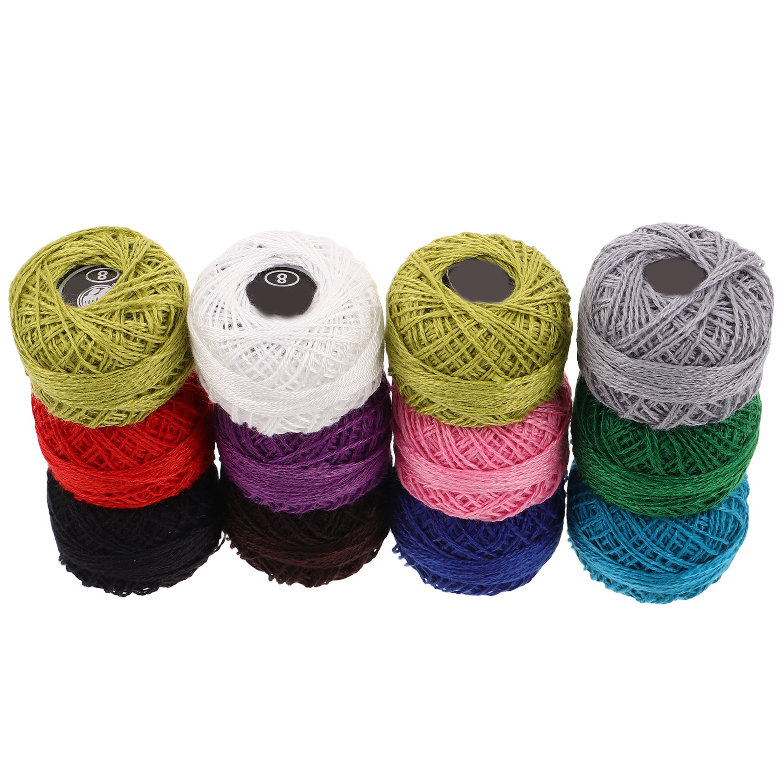 Embroidery Craft - ชุดไหมปักผ้าฝ้าย 12 ชิ้น คละสีสดใส สำหรับงานปักครอสสติช งานทอผ้าด้วยมือ