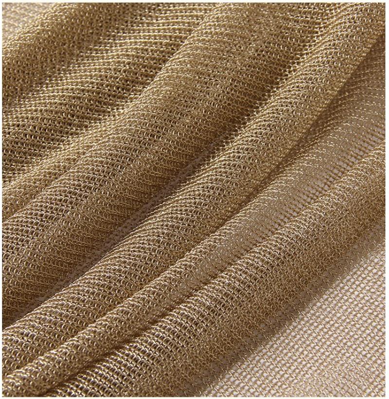 ผ้าถักนิตติ้งเนื้อโลหะเนื้อผ้า - Crystal Mesh Fabric บทวิจารณ์และราคา