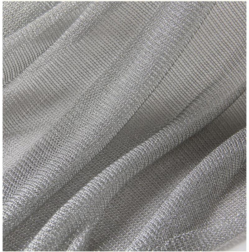 ผ้าถักนิตติ้งเนื้อโลหะเนื้อผ้า - Crystal Mesh Fabric บทวิจารณ์และราคา