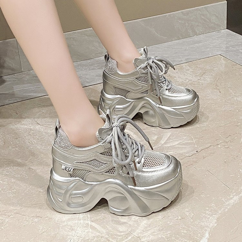 รองเท้าผ้าใบผู้หญิงแบบวัลคาไนซ - Crystal Mesh Fabric บทวิจารณ์และราคา