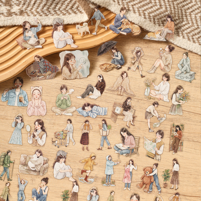 1แพ็ค/20ชิ้น สติกเกอร์ลายสาวน้ - Embellishments For Scrapbooking บทวิจารณ์และราคา