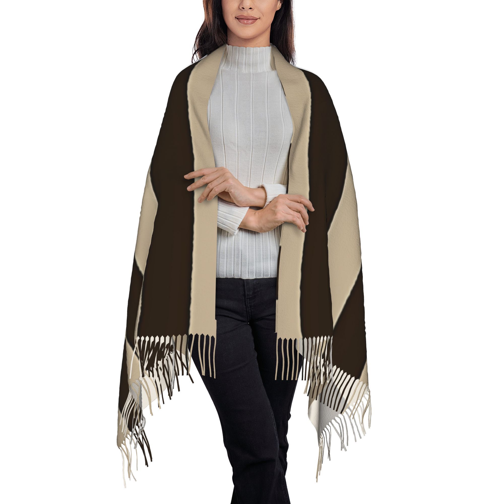 ผ้าพันคอ/ผ้าคลุมไหล่ลายทางแนวต - Tassel Fringe Trim บทวิจารณ์และราคา